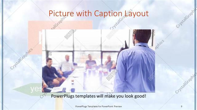 Picture with Caption presentation slide layout