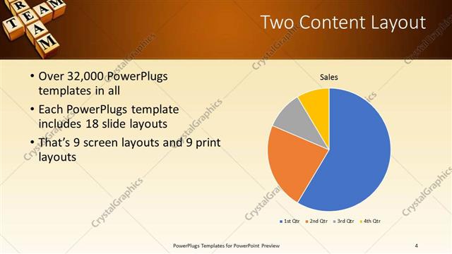 Two Content presentation slide layout