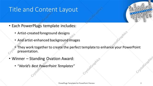 Title and Content presentation slide layout