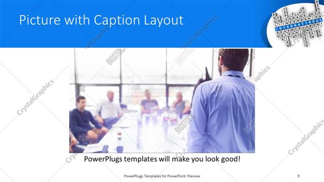 Picture with Caption presentation slide layout