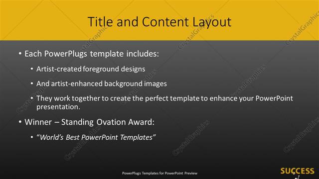 Title and Content presentation slide layout