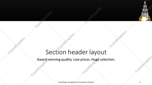 Section Header presentation slide layout