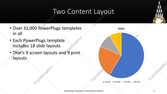 Two Content presentation slide layout