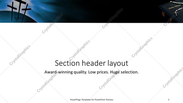 Section Header presentation slide layout
