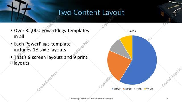 Two Content presentation slide layout