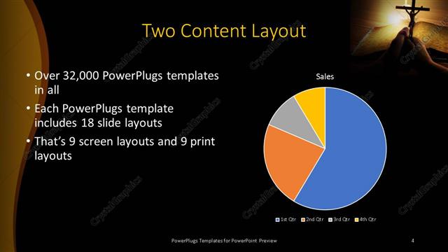 Two Content presentation slide layout