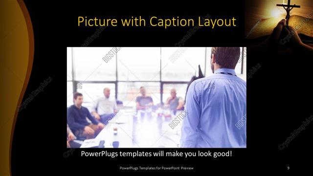 Picture with Caption presentation slide layout