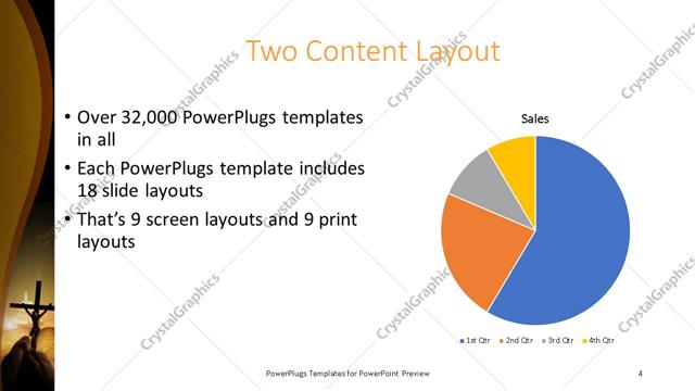 Two Content presentation slide layout