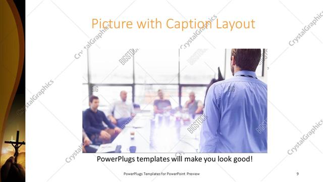 Picture with Caption presentation slide layout