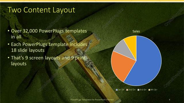 Two Content presentation slide layout