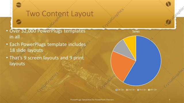 Two Content presentation slide layout