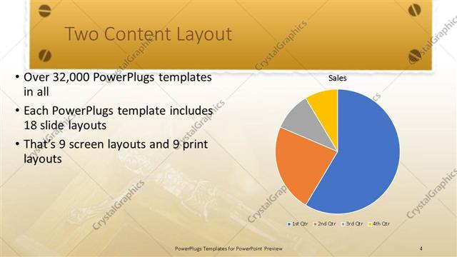 Two Content presentation slide layout