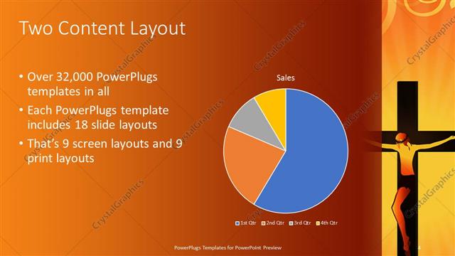 Two Content presentation slide layout