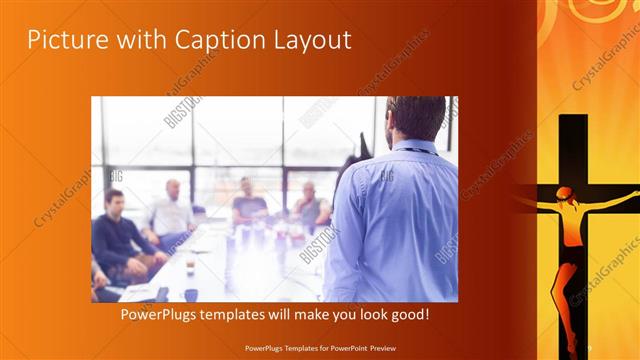 Picture with Caption presentation slide layout