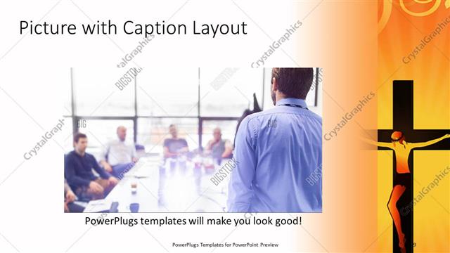 Picture with Caption presentation slide layout