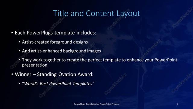 Title and Content presentation slide layout