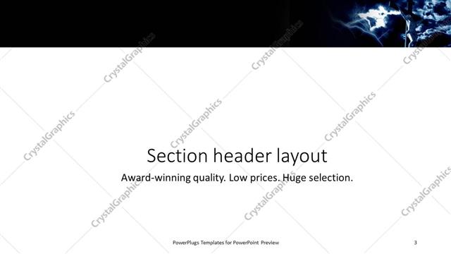 Section Header presentation slide layout