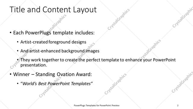 Title and Content presentation slide layout