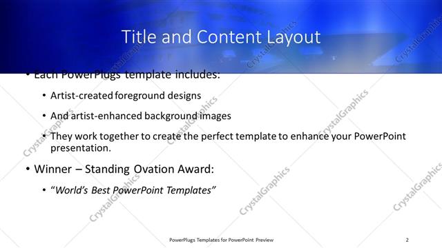 Title and Content presentation slide layout