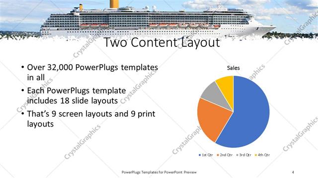 Two Content presentation slide layout