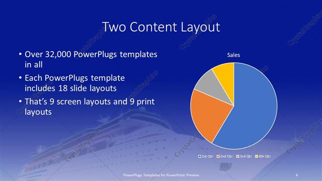 Two Content presentation slide layout