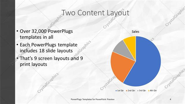 Two Content presentation slide layout