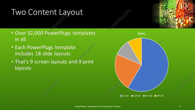 Two Content presentation slide layout