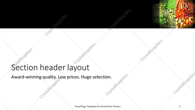 Section Header presentation slide layout