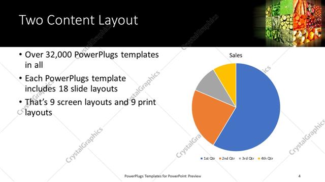 Two Content presentation slide layout