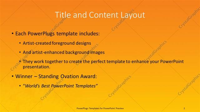 Title and Content presentation slide layout