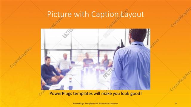 Picture with Caption presentation slide layout