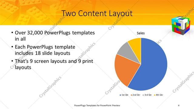 Two Content presentation slide layout