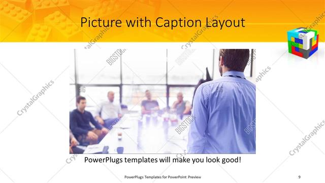 Picture with Caption presentation slide layout