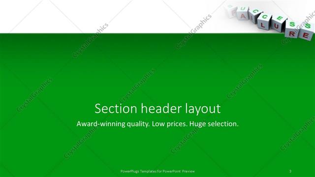 Section Header presentation slide layout