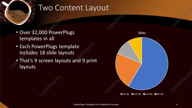 Two Content presentation slide layout