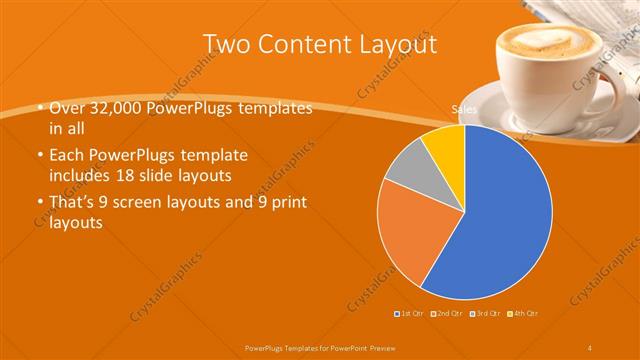 Two Content presentation slide layout