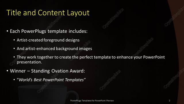 Title and Content presentation slide layout
