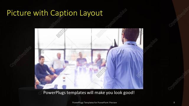 Picture with Caption presentation slide layout