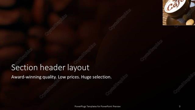 Section Header presentation slide layout