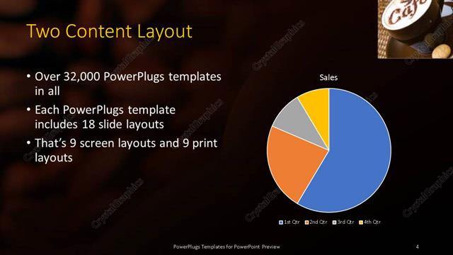Two Content presentation slide layout