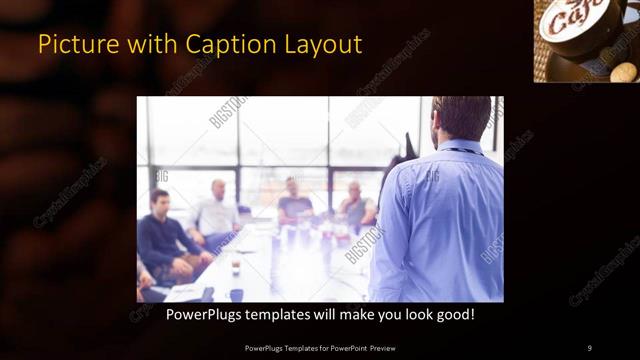 Picture with Caption presentation slide layout