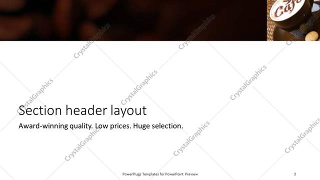 Section Header presentation slide layout