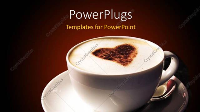  Presentation with coffee cup - A cup of coffee with browish background