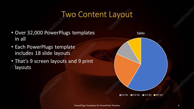 Two Content presentation slide layout