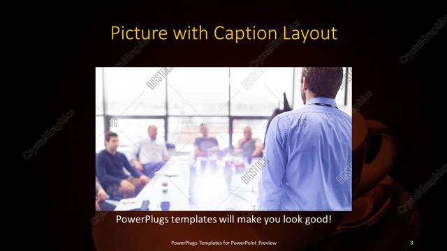 Picture with Caption presentation slide layout