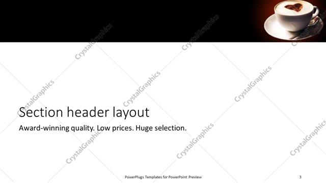Section Header presentation slide layout