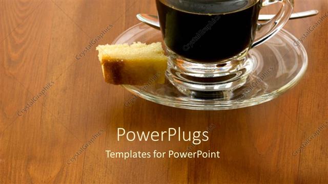  Presentation with cup cake - A cup of coffee with cake