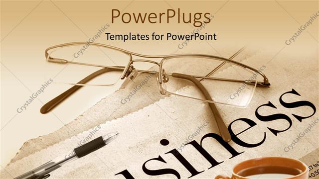  Presentation with news - A cup of coffee with the newspaper