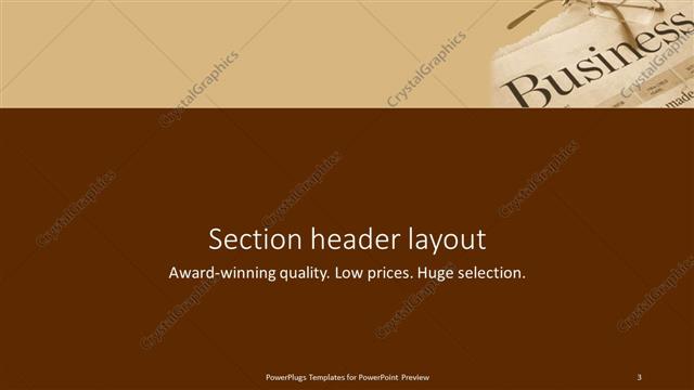 Section Header presentation slide layout