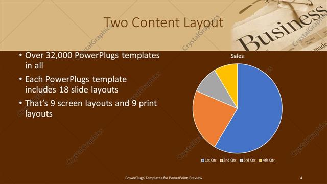 Two Content presentation slide layout